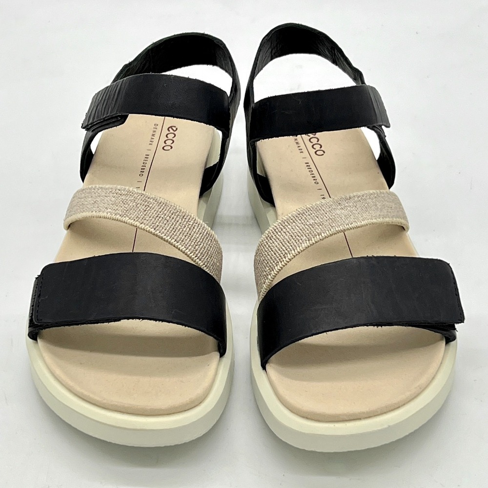 Ecco Women's sz 5-5.5 US 36 EU Flowt Band Sandal Black 2-Strap New $129 - Picture 5 of 14